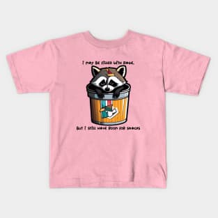 RACOON #3 (ROOM FOR SNACKS) Kids T-Shirt